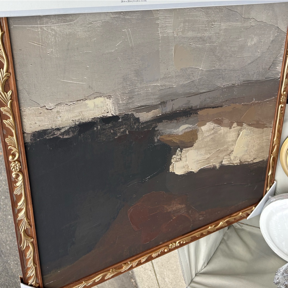 STUDIO MCGEE NWT dark modern abstract wall art -28” - Picture 5 of 5